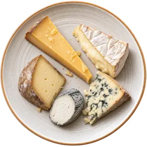 Assiette de fromages affinés