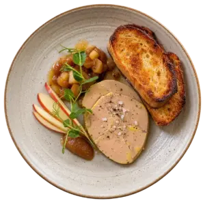 foie gras mi cuit pomme brioche
