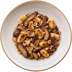 gnocchi de pdt cepes noisettes