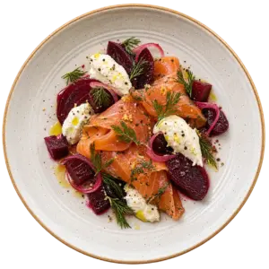 gravlax betteraves creme raifort